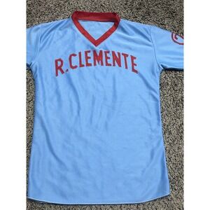 Vintage Roberto Clemente #21 Baseball Jersey - Blue Red - Men's Small